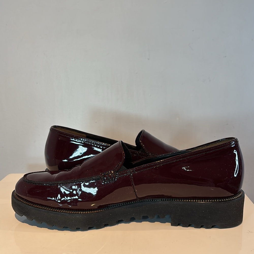Women’s Burgundy Patent Loafers - Picture 5 of 9